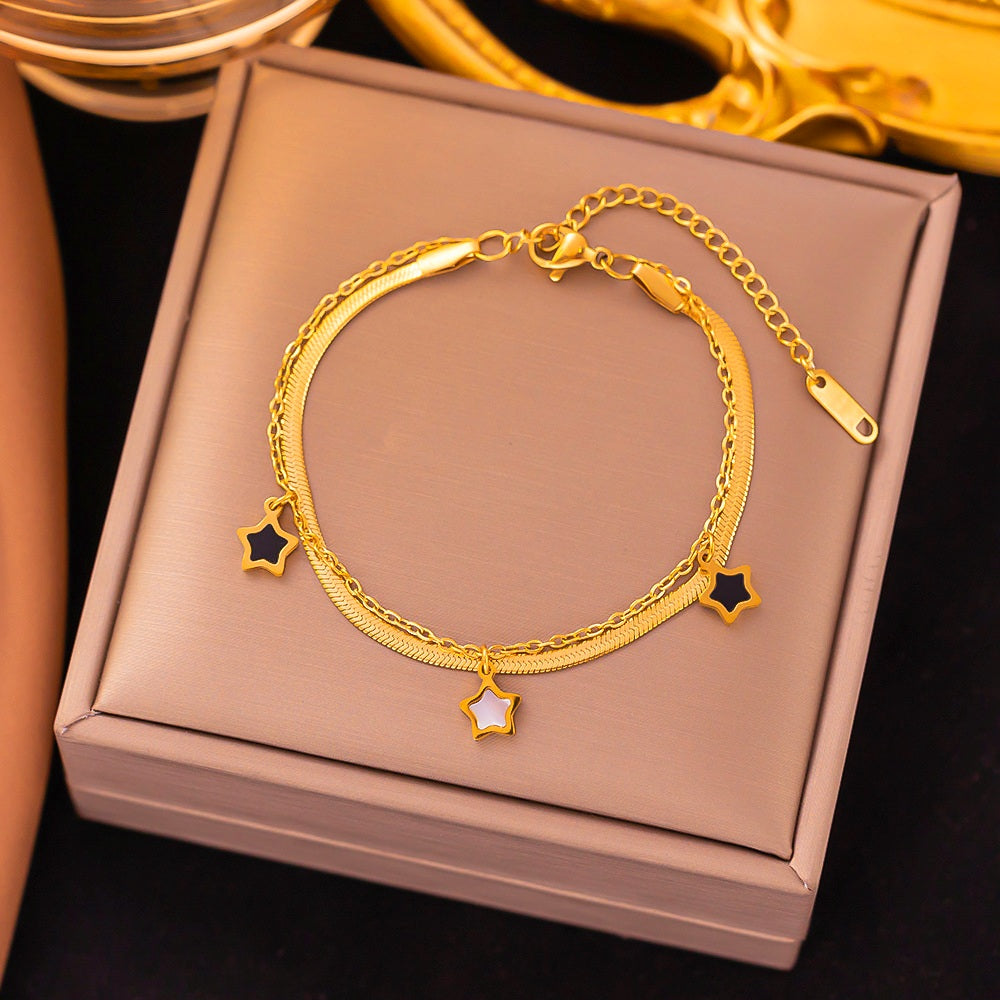Pulsera de acero estrellas #60