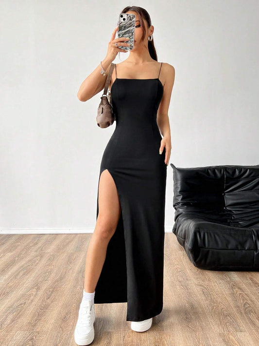 Vestido de tirantes negro