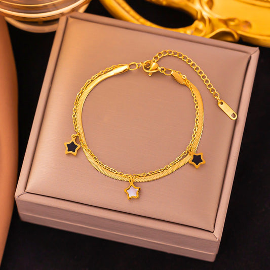 Pulsera de acero estrellas #60