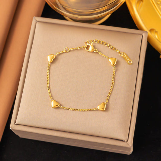 Pulsera acero 4 corazón #195